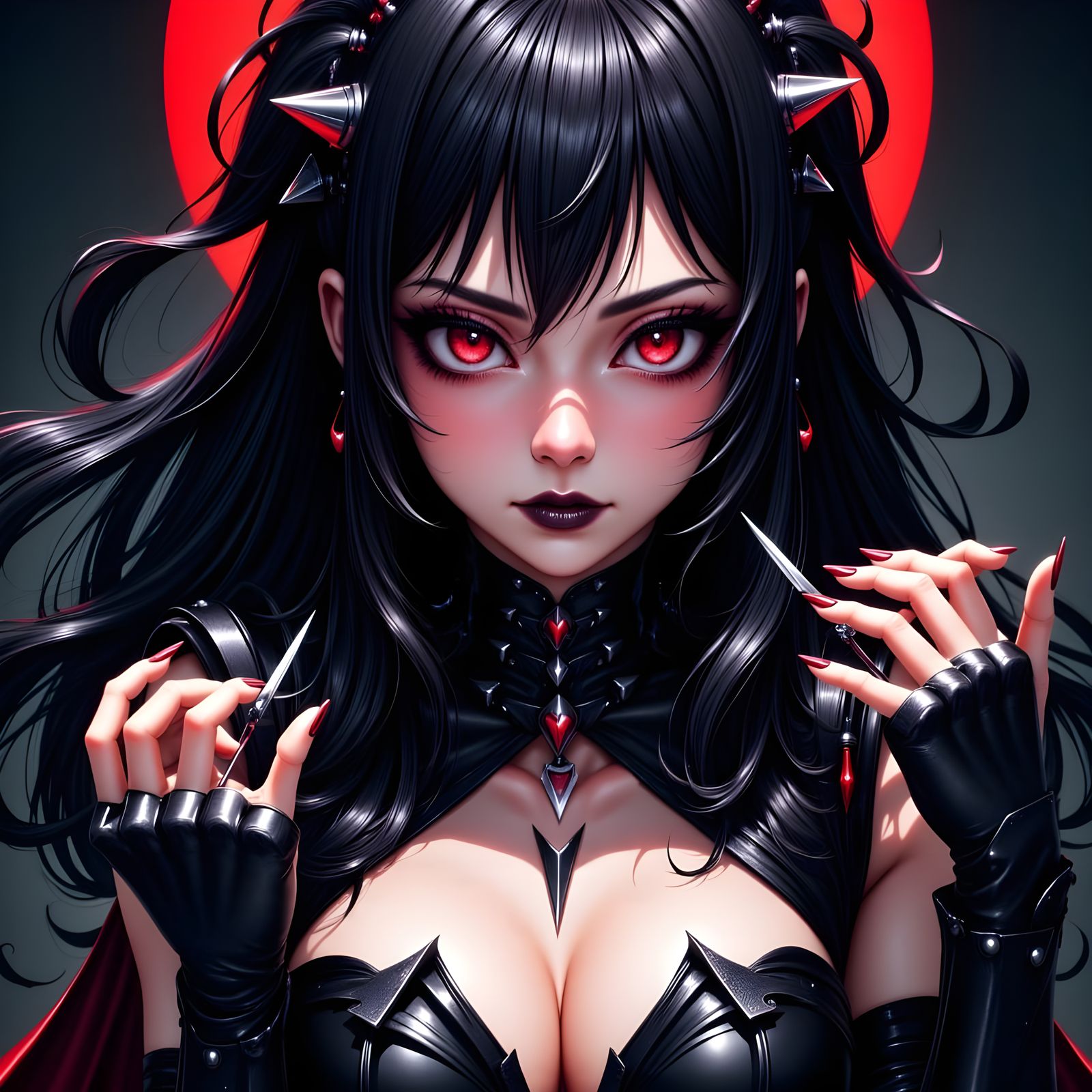 Anime Evil Leader with Scissor Blade Fingers