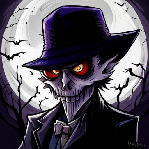 Spooky Grave Robber: A Halloween Night Sketch