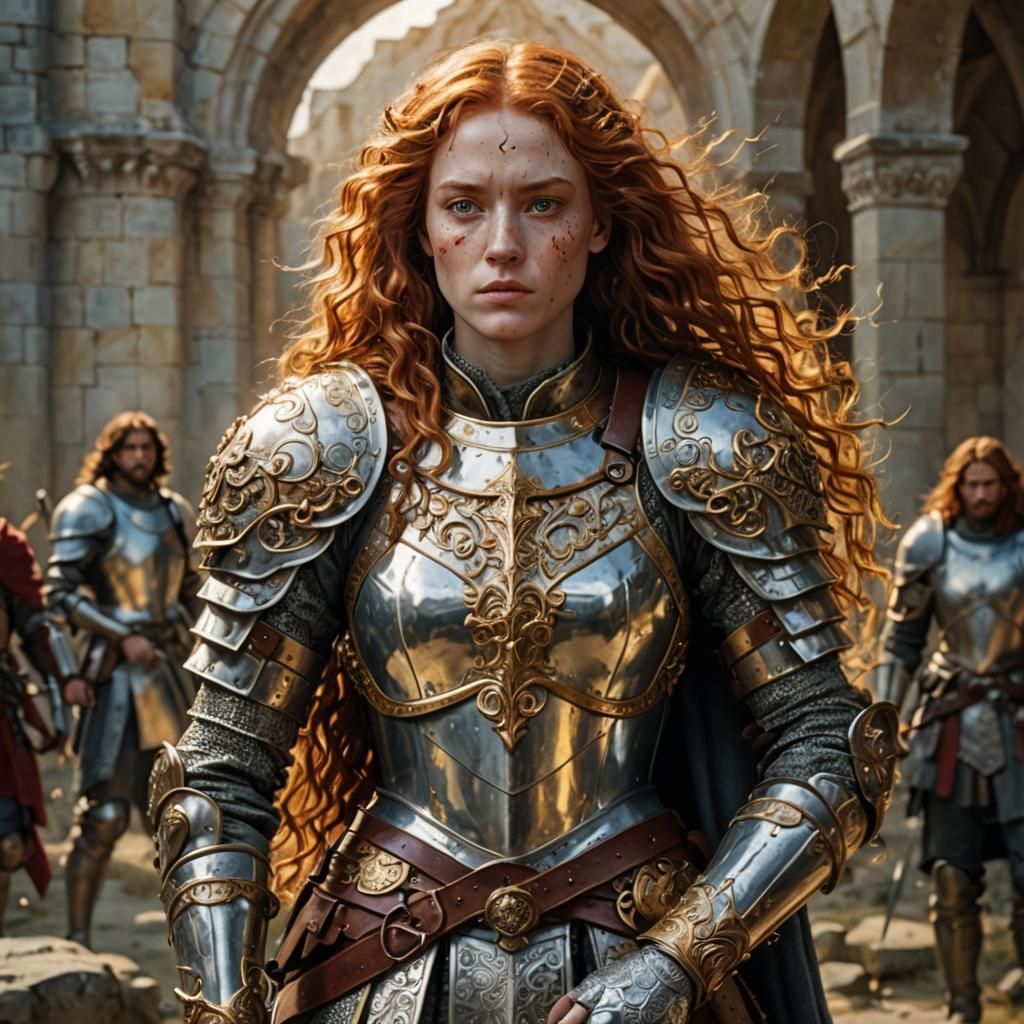 Joan of Arc in Anime Style Armor