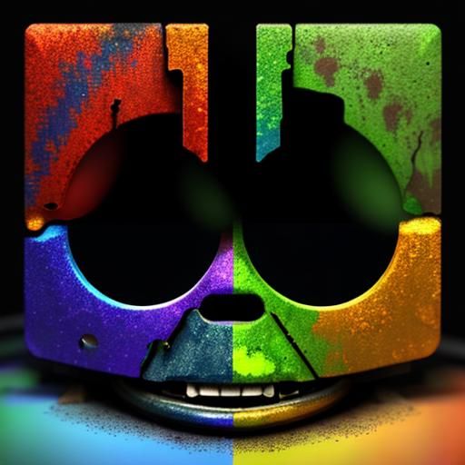 Colorful Junkpile: Metallic Machines in Gritty 3D Diorama