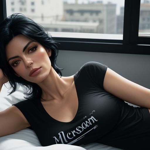 Hyperrealistic Spanish Woman Waking Up