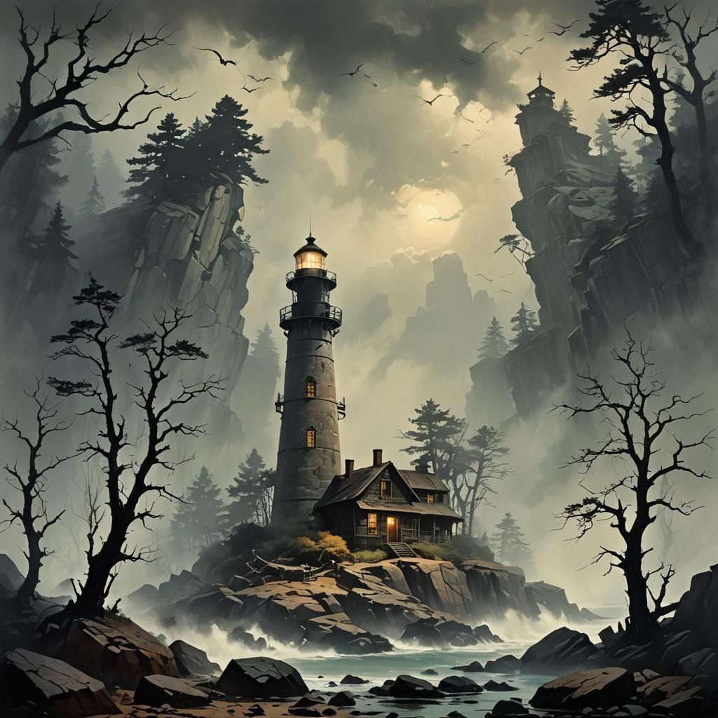 spooky abandoned lighthouse