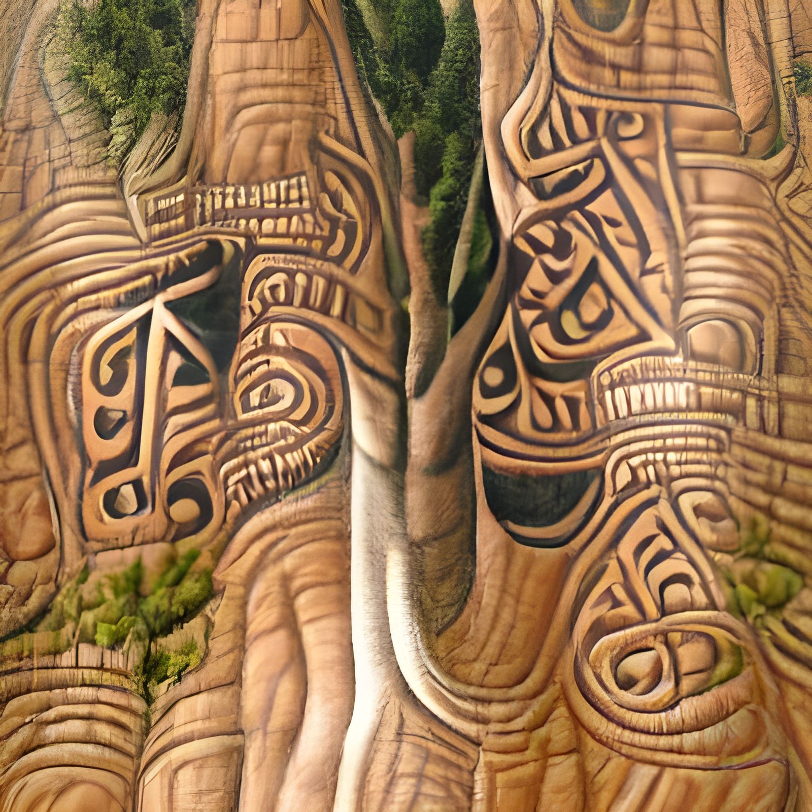 Tāne Mahuta Separates Ranginui and Papatuanuku