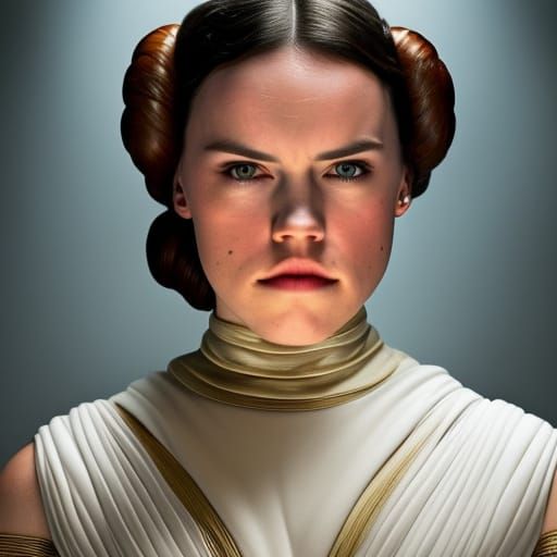 Realistic Portrait of Princess Leia