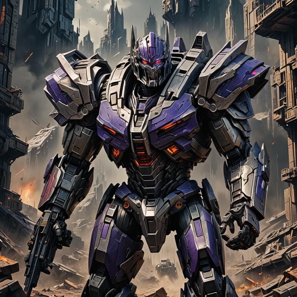 Detailed Matte Painting of Megatron in 8k