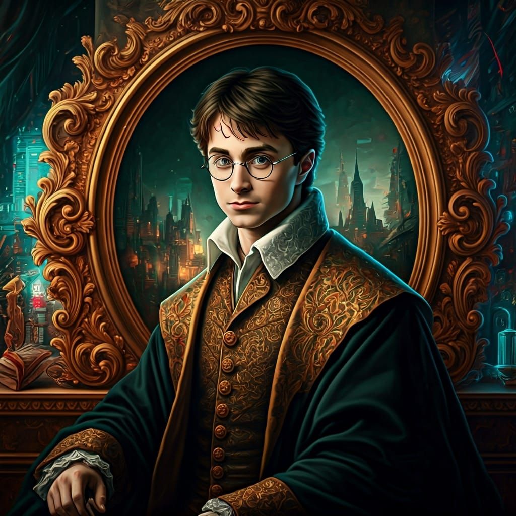 Harry Potter: Renaissance Meets Cyberpunk in Portrait