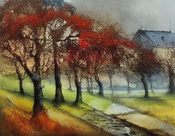 Scottish Autumn Landscape Shines in Evening Light