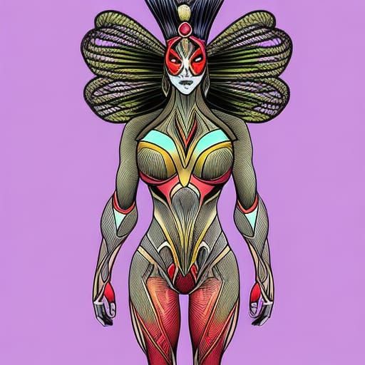 Furry Portrait of Multi-Breasted Animal Character