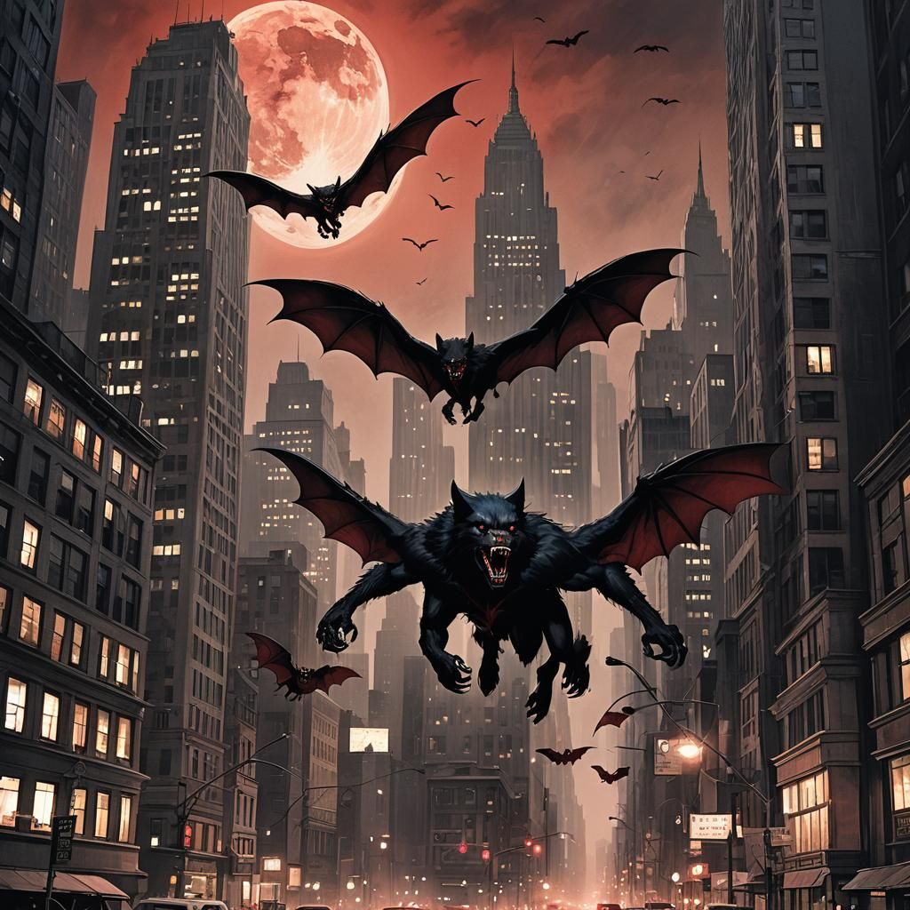 Menacing Werewolves and Vampires in New York City