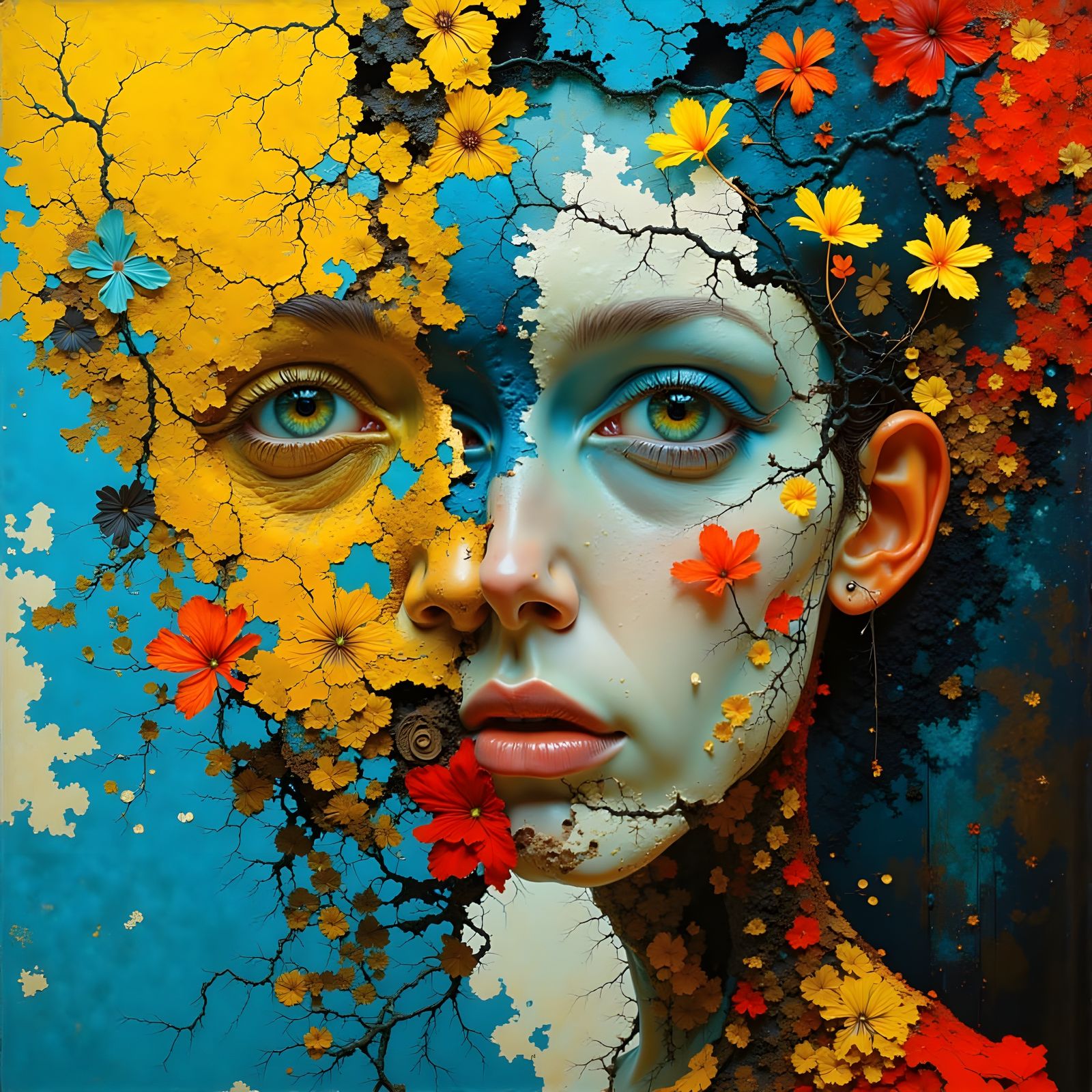 Textured Impasto Painting with Relief Effects