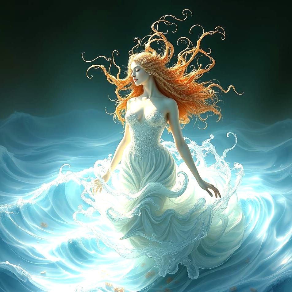 Water Goddess Sculpture: A Billowing Aphrodite