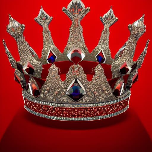Jeweled Crown Displayed as Fantasy Concept Art