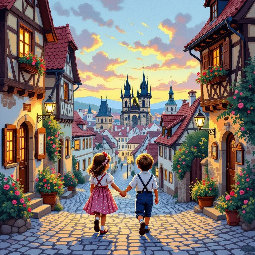 Children Visit Painter Zdeněk Burian in Nostalgic Dvůr Králo...