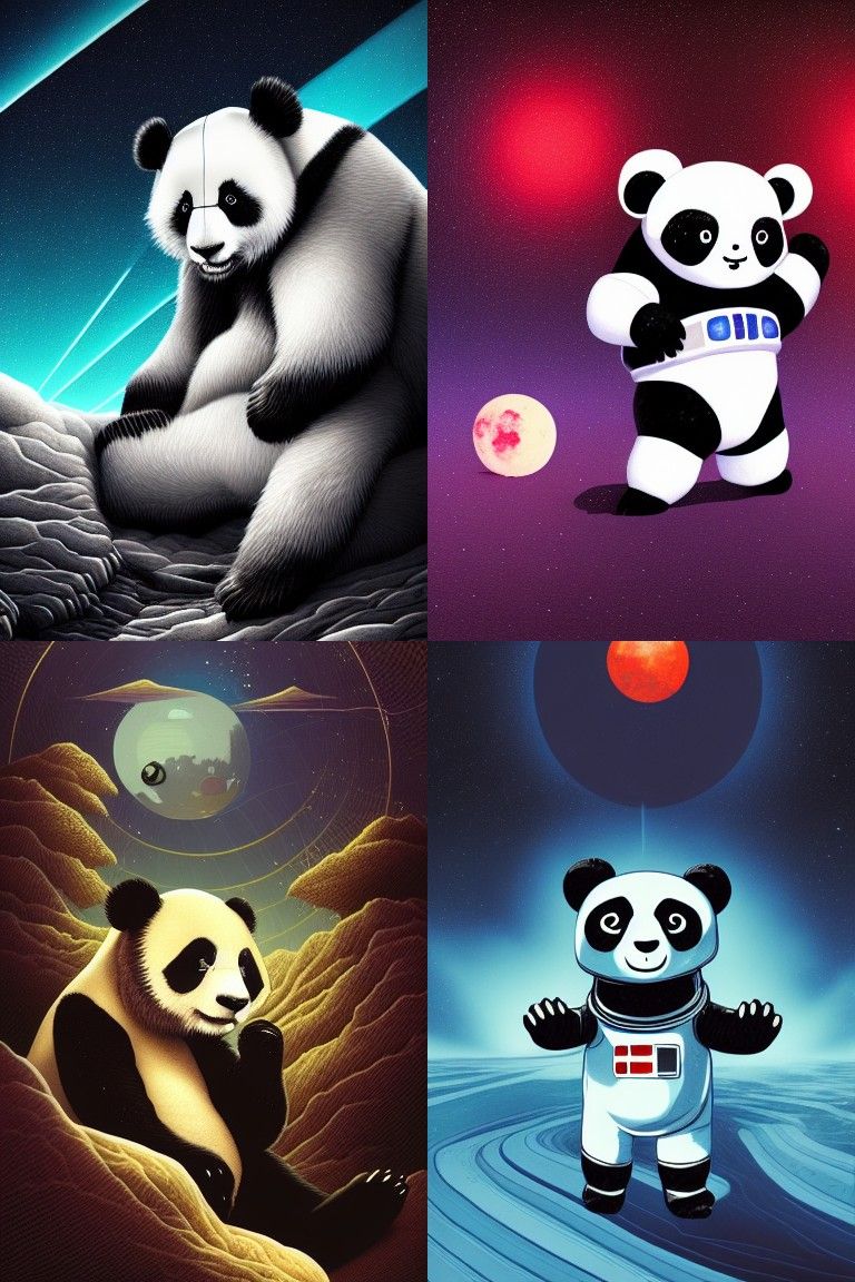 Panda astronaut, Lonely and beautiful, by Arai Yoshimune, St...