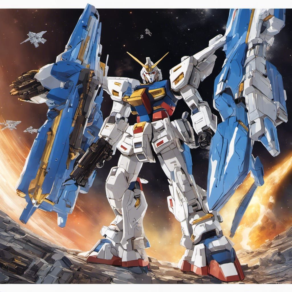 Gundam space 🌌 battle 🔥 with space jet fighters