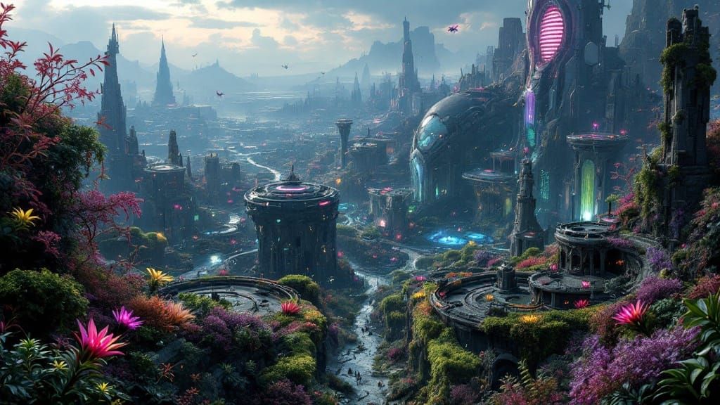 Aerial of the Colony on Dredd's Planet