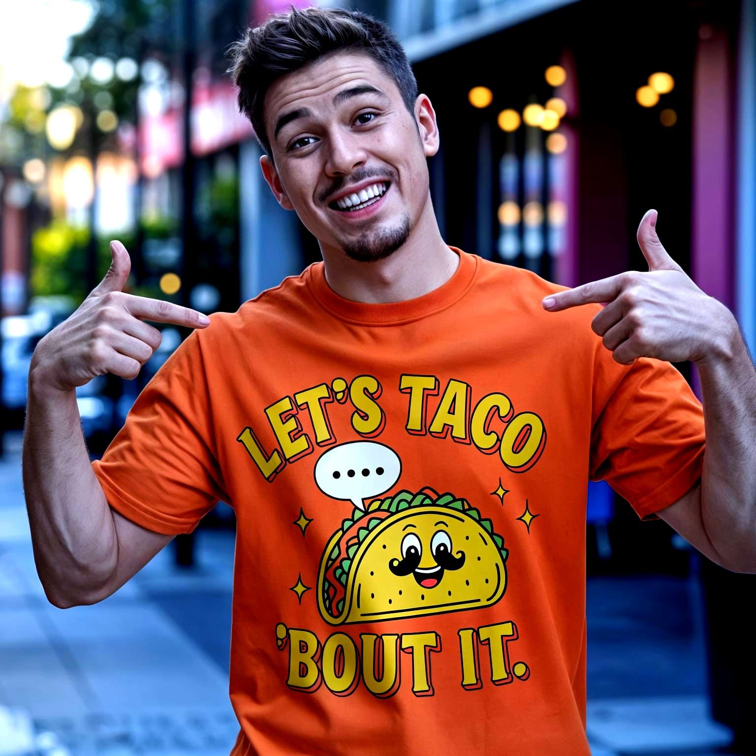Funny T-Shirt Slogans: Let's Taco ‘Bout It 🌮
