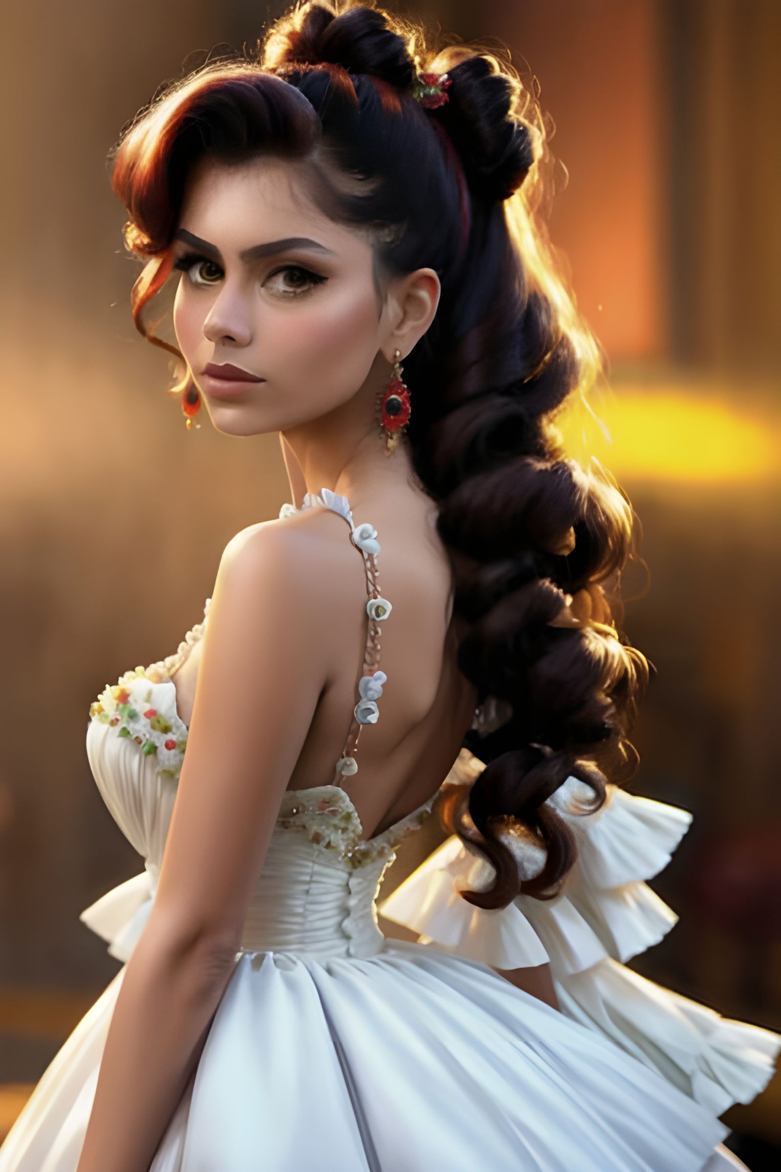 Mexican Senorita in Classic Western RPG Style