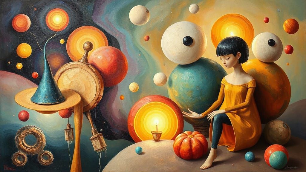 Surrealist Abstract Forms Emerge in Ethereal Glow