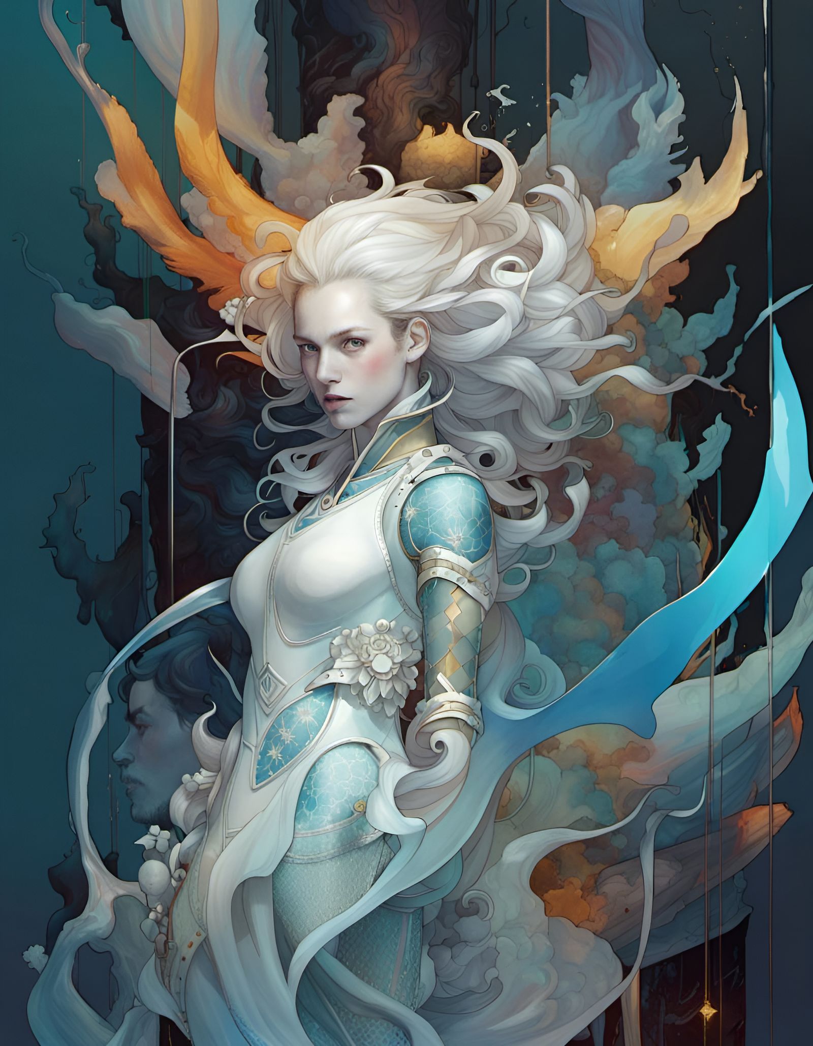 Knight Ghost Merge in Hyperrealistic 3D Render