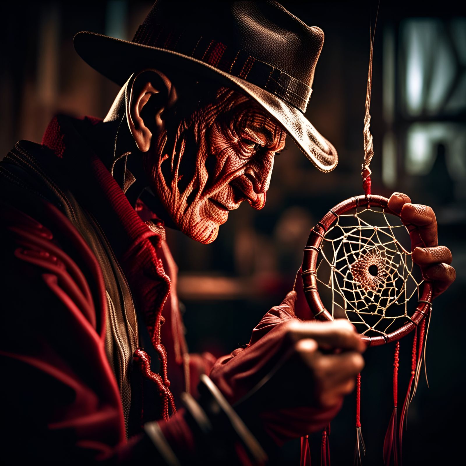 Freddy makes reverse Dreamcatchers π΄