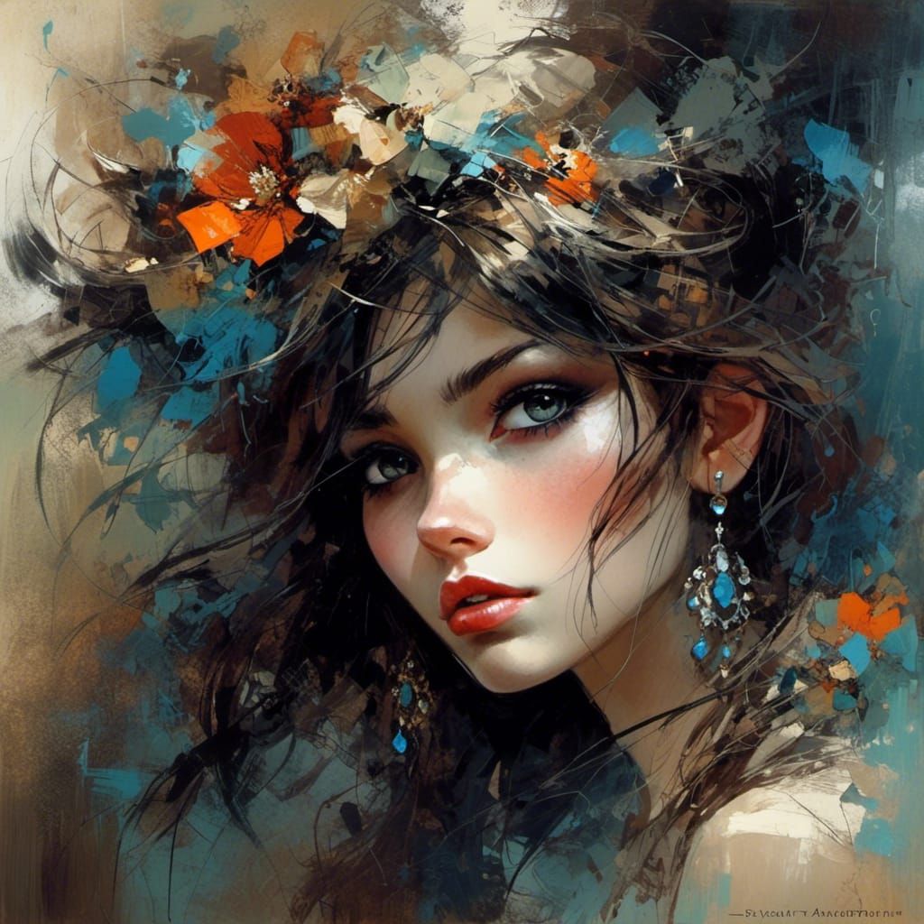 Mysterious Woman in Music Club, Expressionism