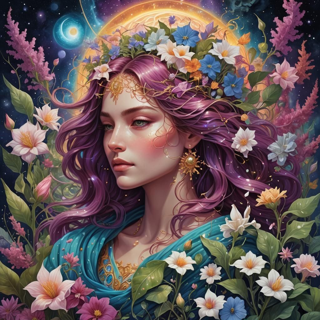 Cosmic Valley: A Holographic Astral Illustration