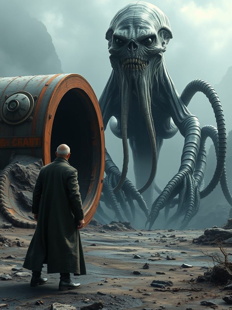 Martian Encounter in Dark, Cinematic Realism