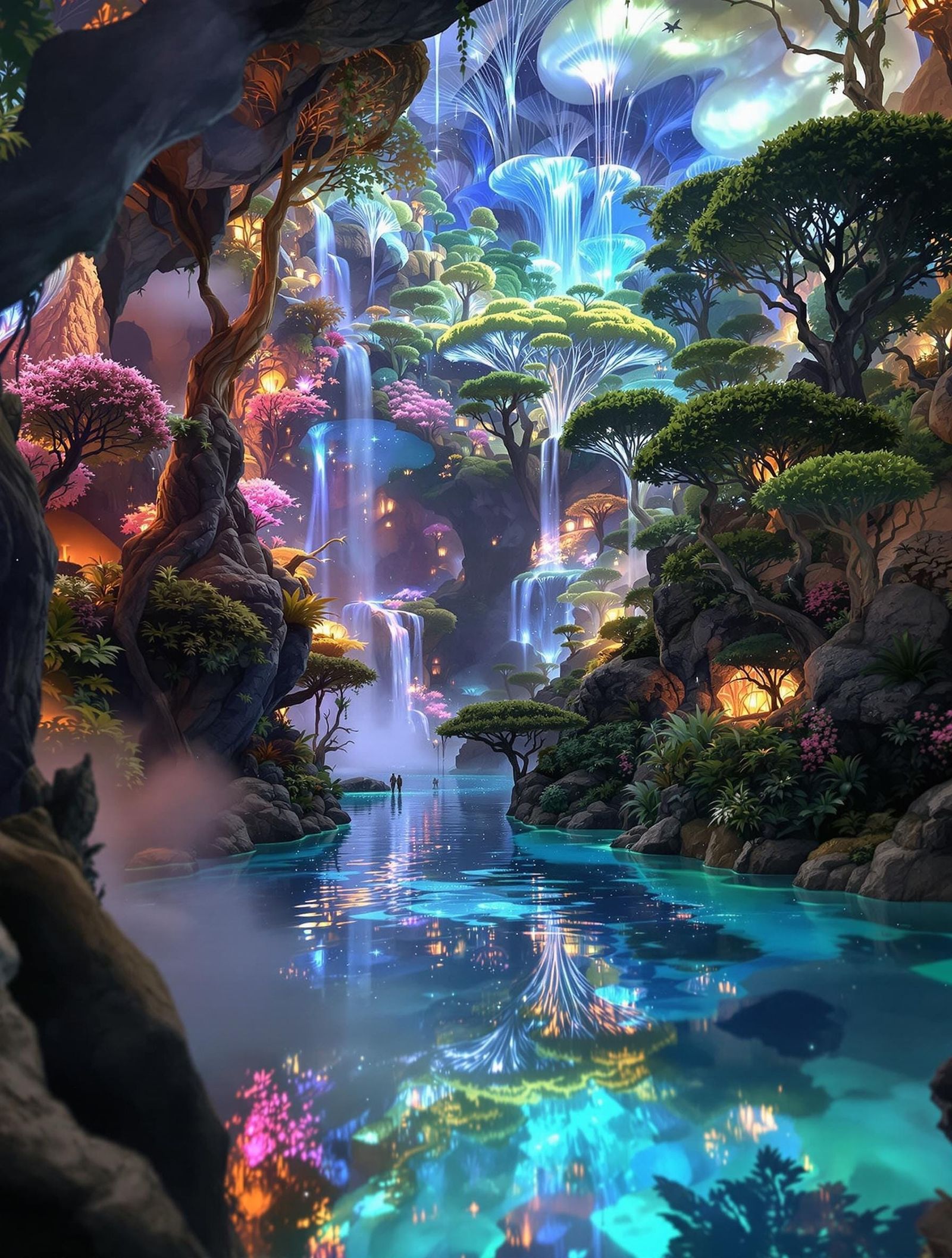 Fractoluminescence Eden Project in Acrylics