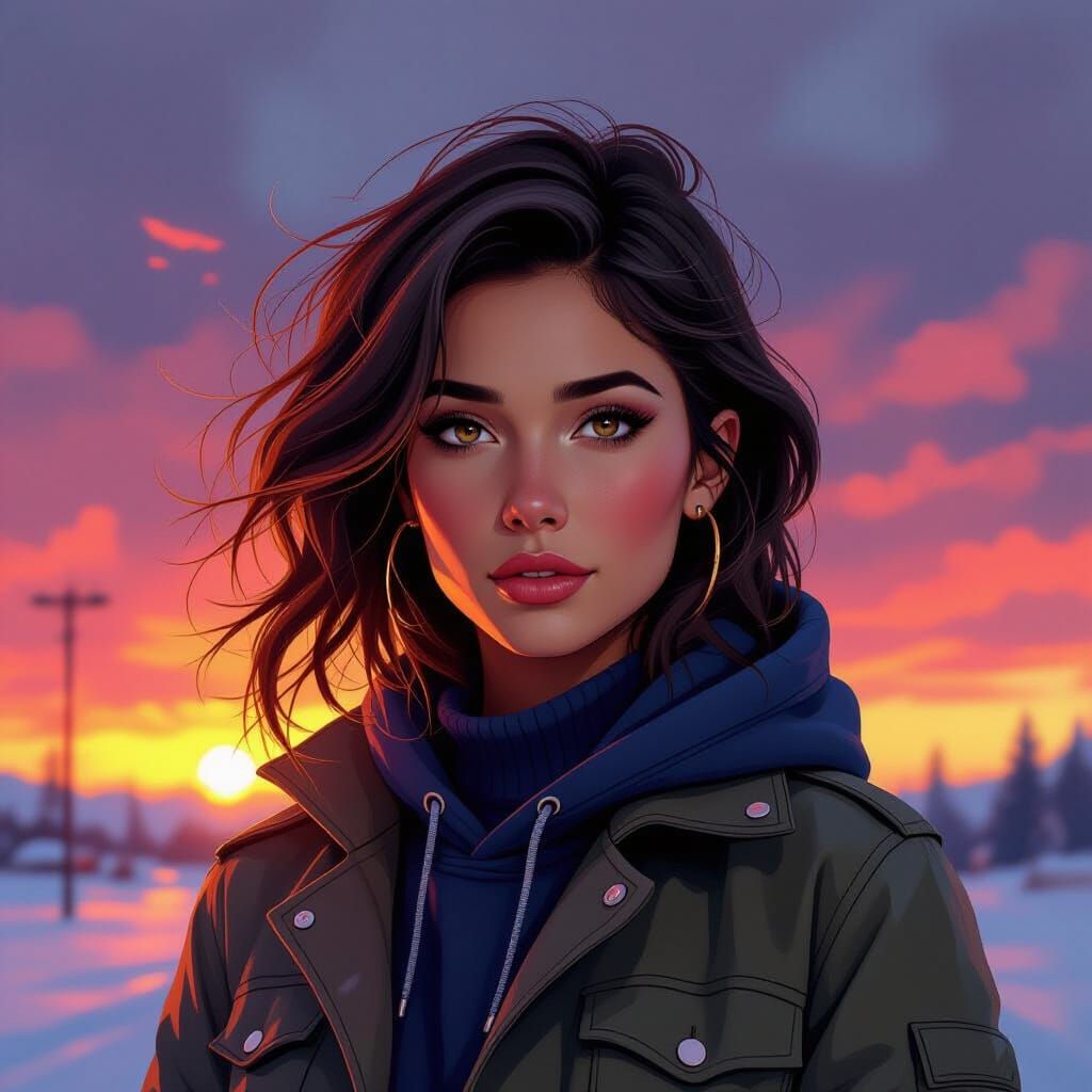 Vibrant Artistic Image with Bold Brushstrokes