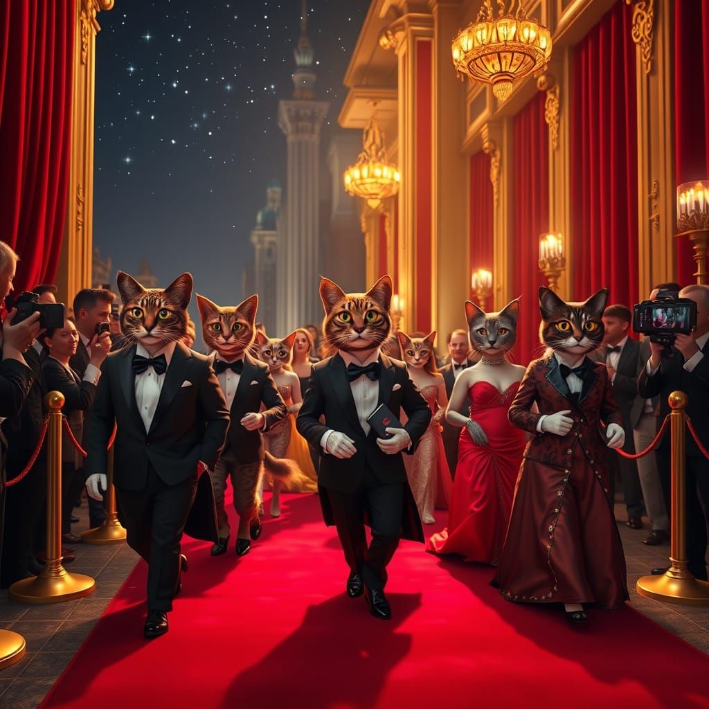 Regal Cats Sashay Down the Crimson Carpet at Cats Premiere