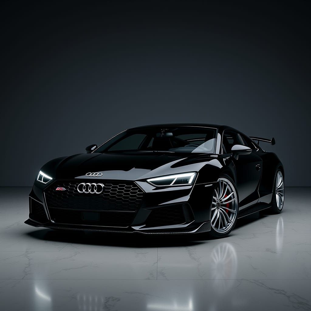 Audi RS Displayed in Futuristic Showroom as Digital Art
