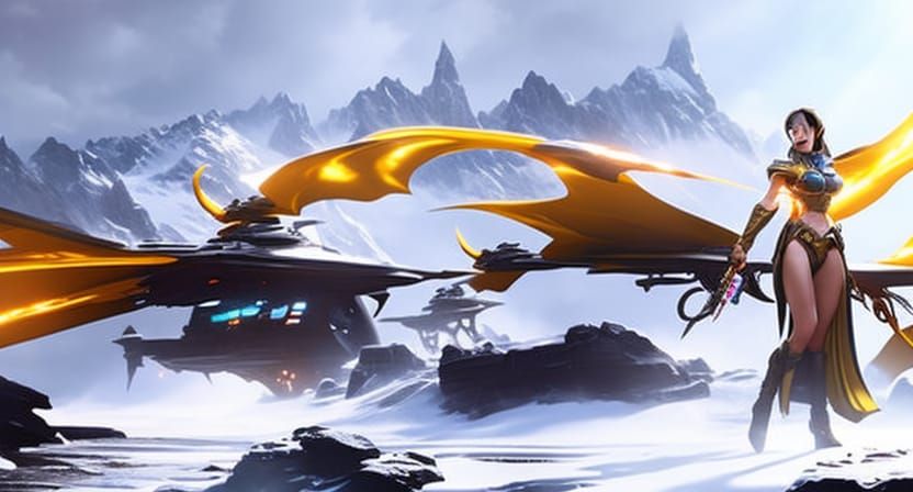 Hyperrealistic Future Warrior Concept Art