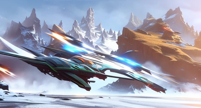 Hyperrealistic Warship Concept Art in 32k Resolution