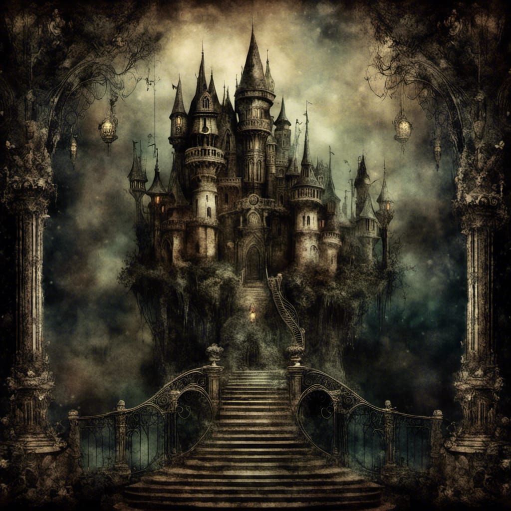 Dark Goth Castle with Cute Style