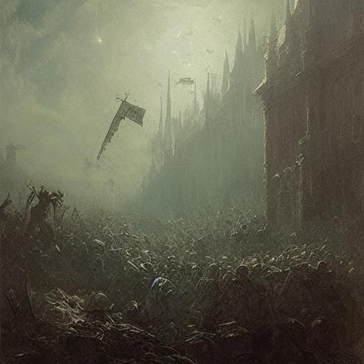 Science Horror Scene in Dark Fantasy Style