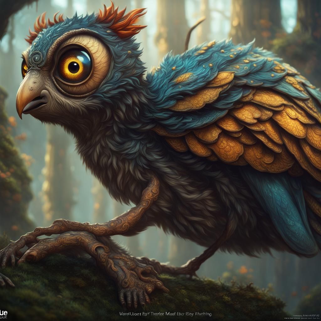 Fantastical Big Eyes Animal in Detailed Matte Painting
