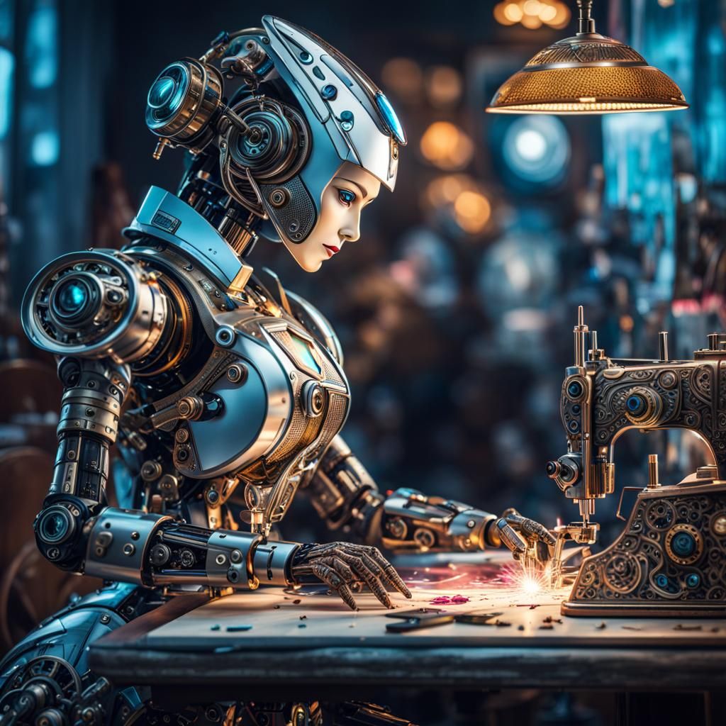 Humanoid Fashion Designer Robot. 2