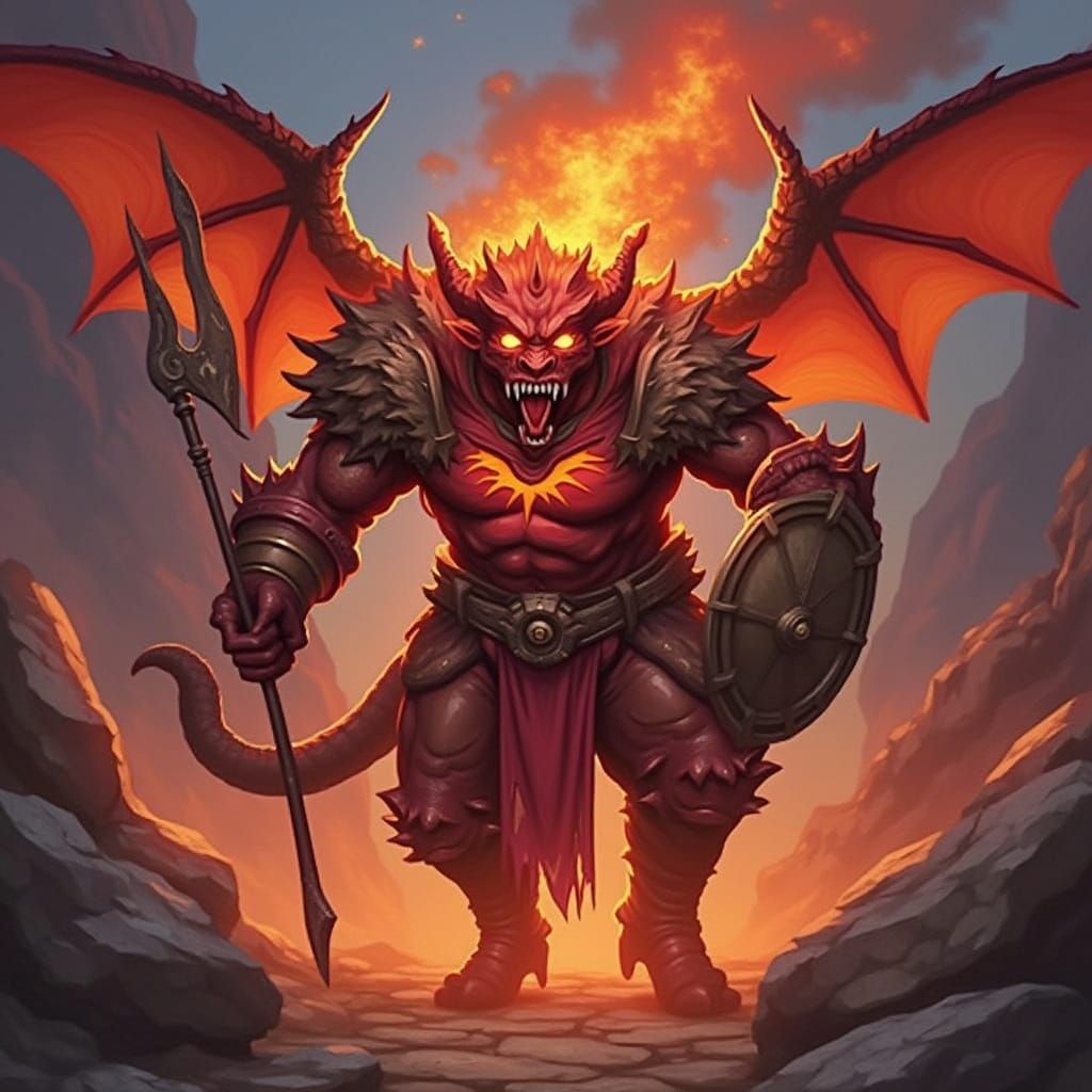 Molten Guard in Pixel Art Style