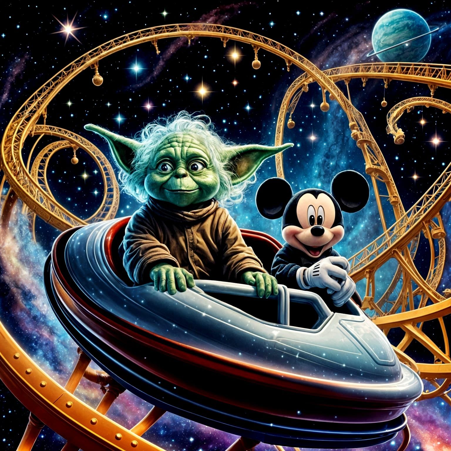 Yoda and Mickey's Cosmic Roller Coaster Ride
