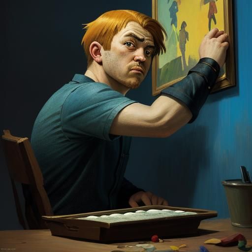 Hyperrealistic Art Inspired by Gauguin, Tintin, and Hopper