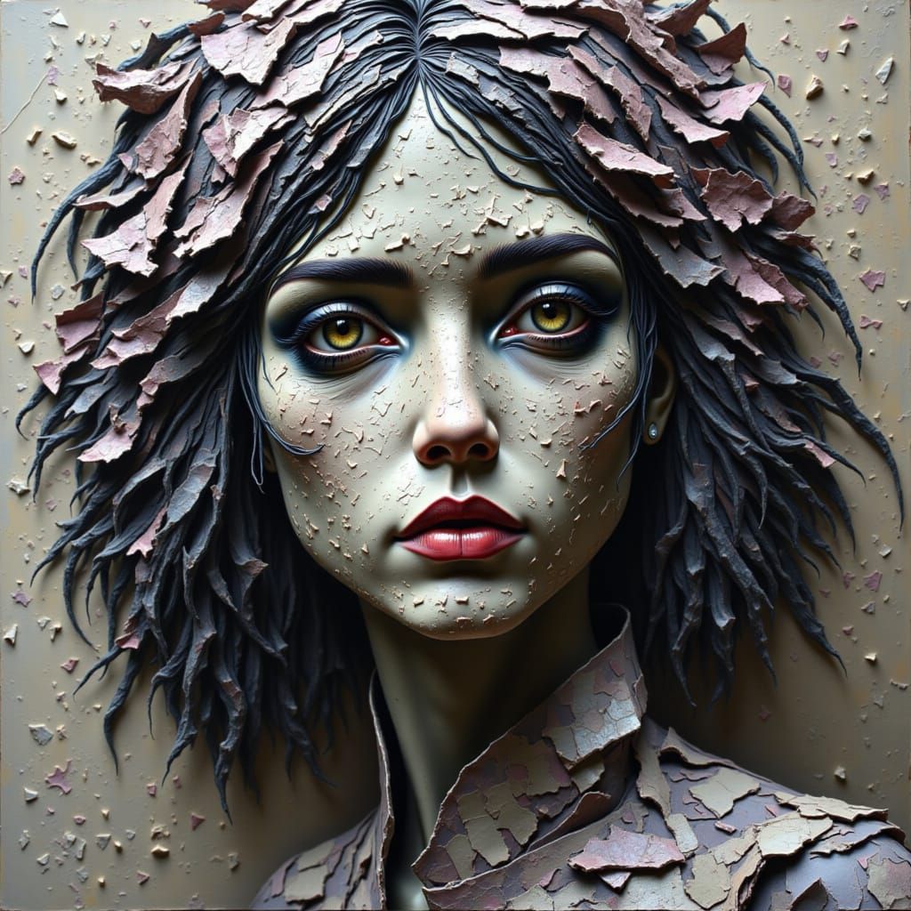 Abstract Fragmented Art in Layered Style