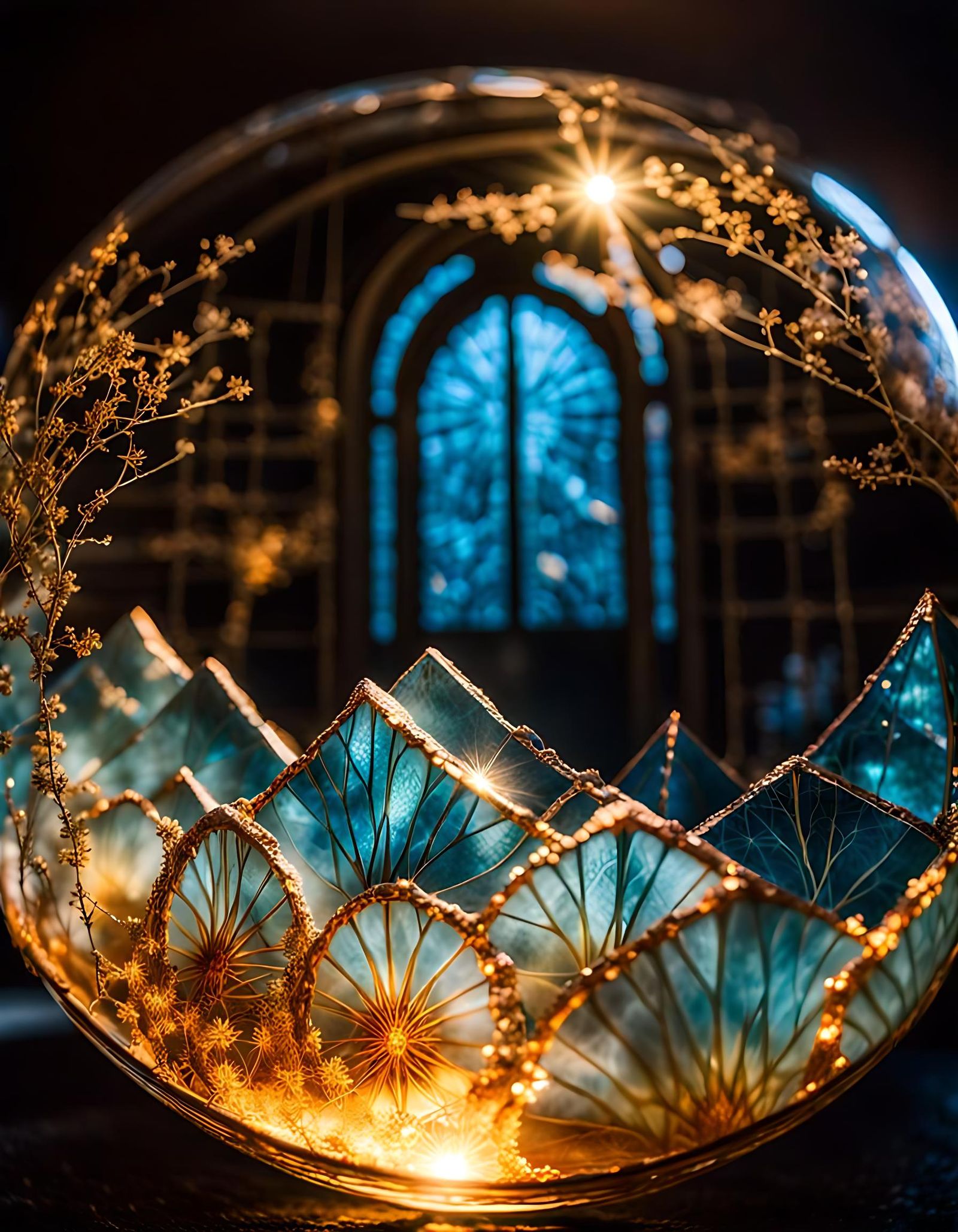 Glass City: Ice Souls in Kintsugi Design