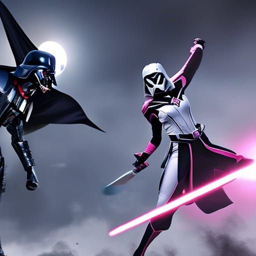 Spider-Gwen vs Darth Vader: Dark Fantasy Battle