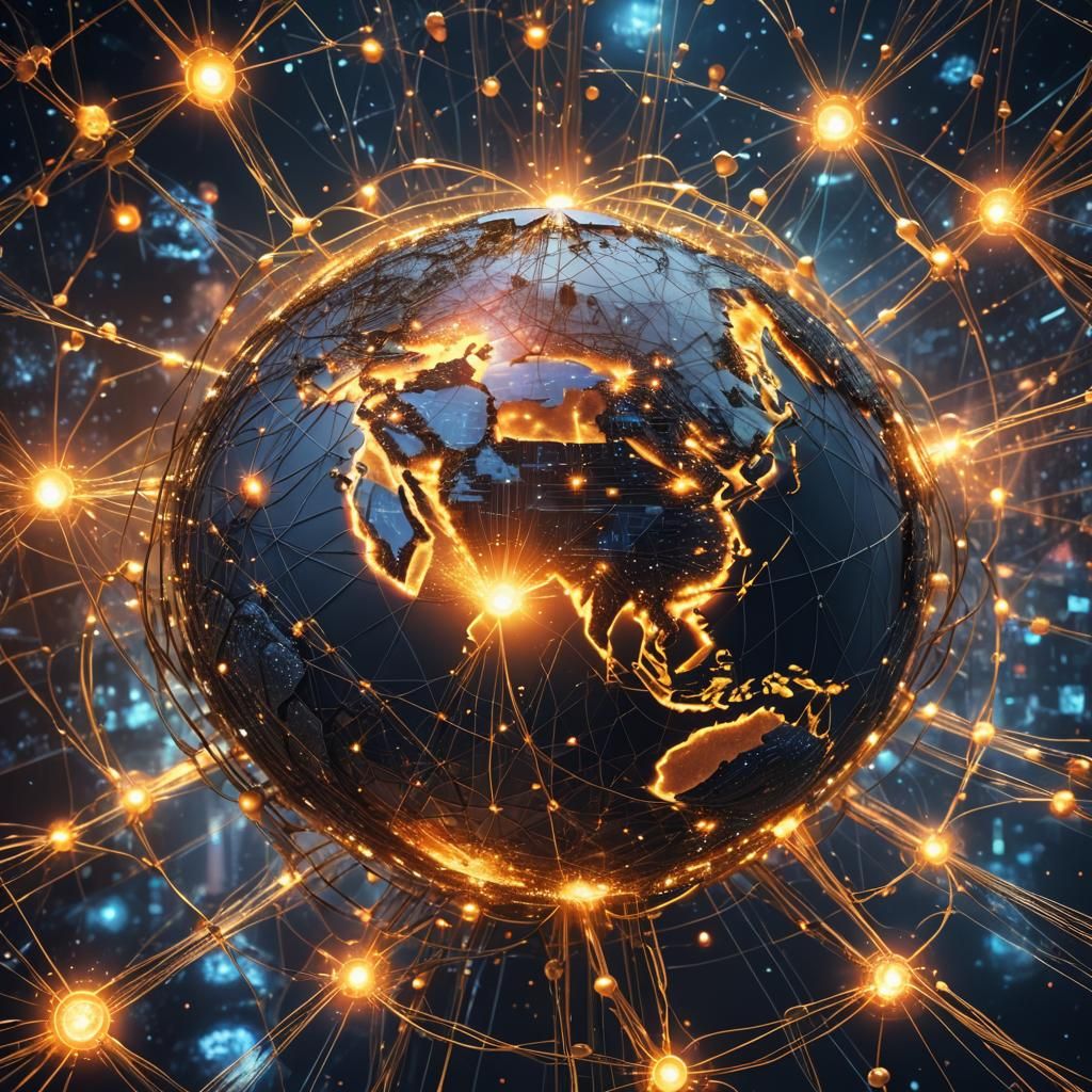 Internet as Glowing Global Network: Digital Art