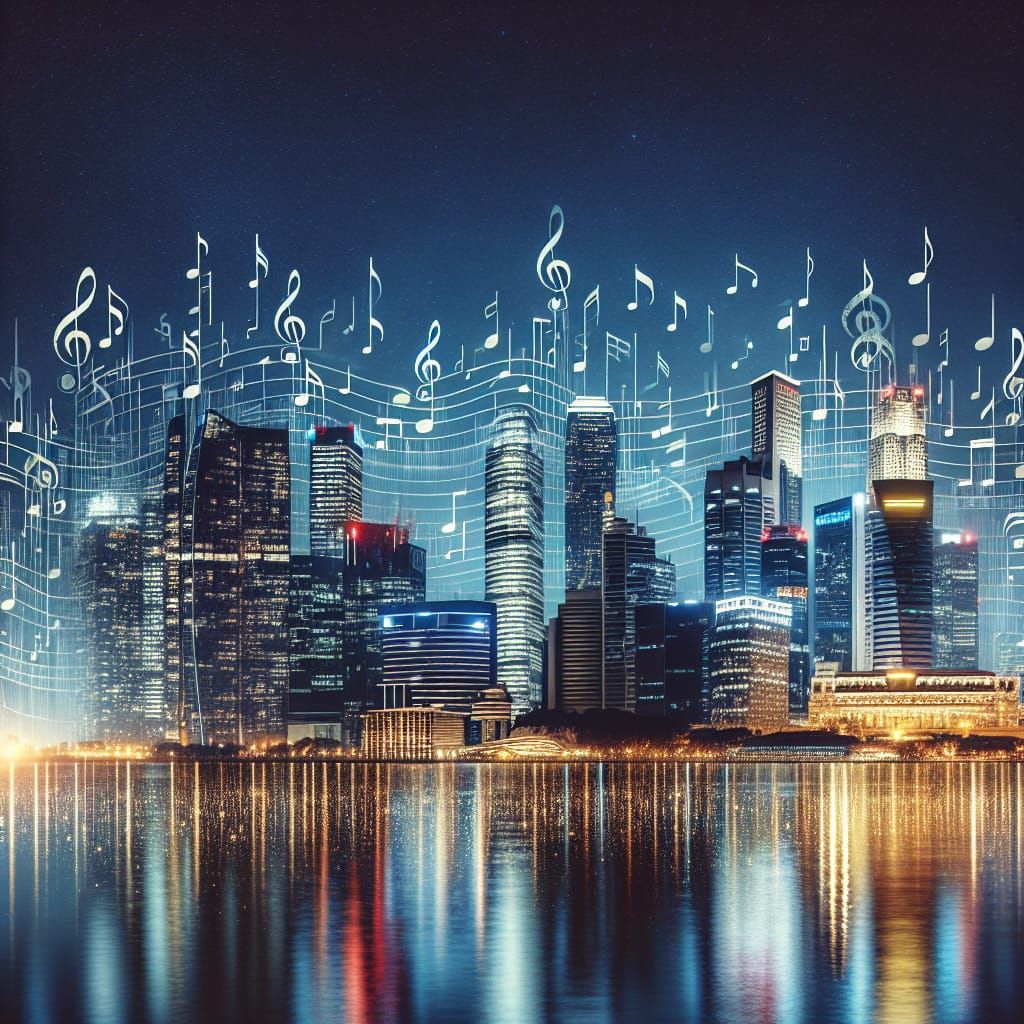 Musical Skyline: A Symphony of City Lights