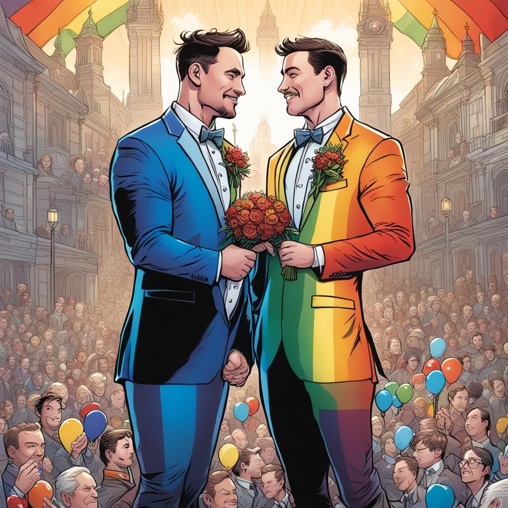 Gay Wedding in Ottawa: Comic Book Art