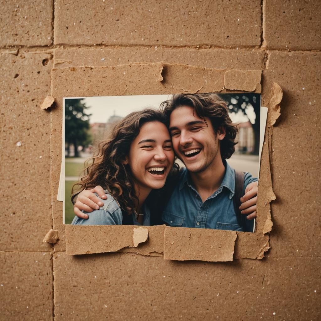 Friends Laughing: A Polaroid Memory