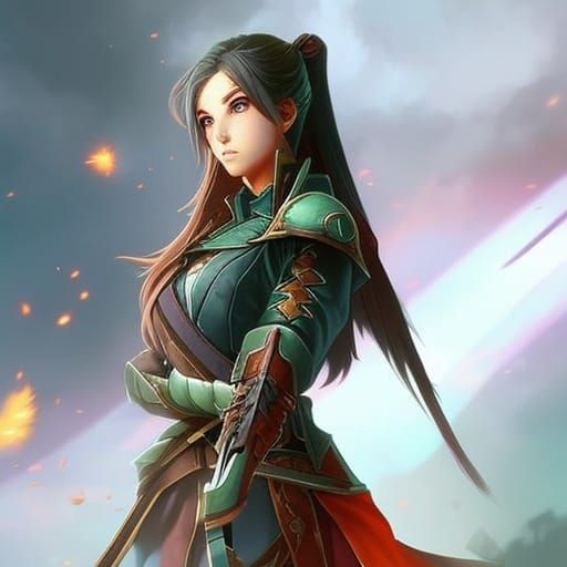 Hyperrealistic Gamer Girl Concept Art