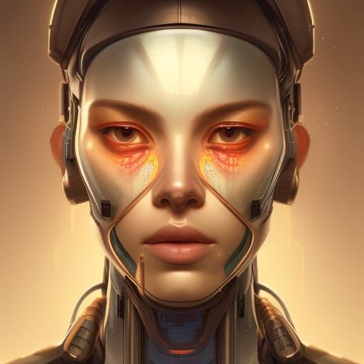 Cyberpunk Human Portrait in High Resolution